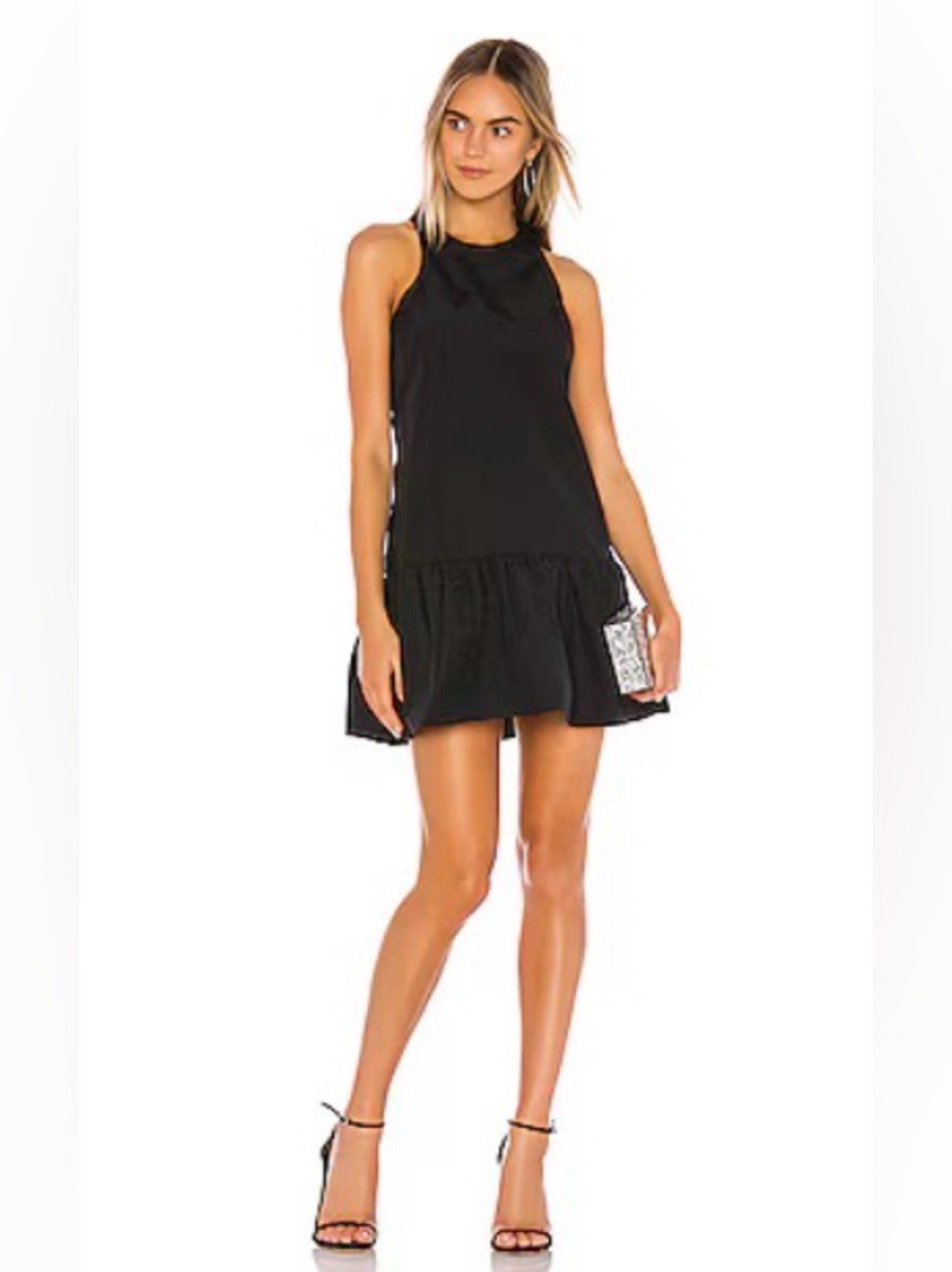 Amanda Uprichard Alejandro Drop Waist Mini Dress Black Size P XS Revolve